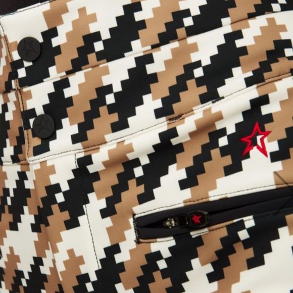 Perfect moment Aurora Flare Pant in Iconic Camel, Black, & White Houndstooth - Picture 2 of 10